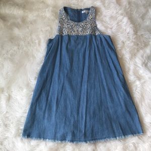 Abercrombie And Fitch Soft Jean Embroidered Dress